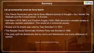 Summary - Socialism in Europe and The Russian Revolution | chapter 2  | History | Class 9th | iPrep