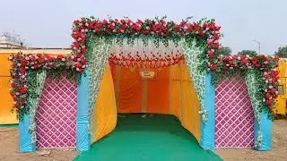 Shaadi Pandal Decoration | Flowers gate & Stage designs #wedding