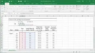 Linear regression including seasonal adjustment
