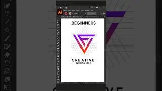 Adobe Illustrator 2025 Tips - How to Create VF Letter Logo Design Process #inaa_graphics #short