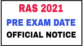 RAS 2021//OFFICIAL EXAM DATE//RPSC NEW NOTICE//RAS NEWS
