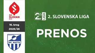 Slovan - Nafta 1903 | 16. krog 2. SNL 2025/26 | Stream