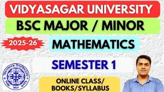 Vidyasagar University Bsc sem1 major minor1 in mathematics||CCFUP syllabus online class ||4yrs hons