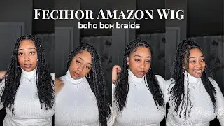 12 DAYS OF WIGMAS| DAY 12| FECIHOR AMAZON WIG| BOHO BOX BRAIDS