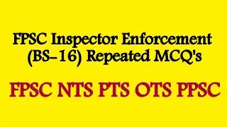 FPSC Inspector Enforcement (BS-16) test | NTS Judiciary and Law MCQs | Judiciary and Law MCQs |