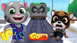 Talking Tom Gold Run New Update - Snake Off Tom vs Raccoon Boss Fight in Polar Adventure📍Funny Race