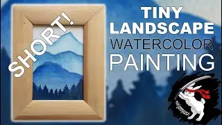 TINY LANDSCAPE 🏔 watercolor painting 🎨 by Ninjon-chan 🐇💙 (short version)