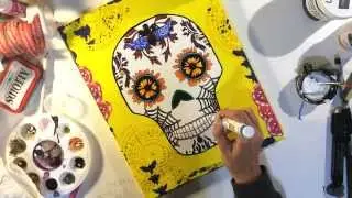 Sugar Skull Tutorial using The Crafter's Workshop Stencils
