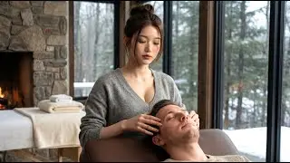 Sleep Instantly: Relaxing Head Massage & Fireplace Sounds