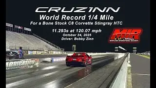 Мировой рекорд для Bone Stock C8 Corvette Stingray HTC: 11,293 с при 120,07 миль в час на дистанц...