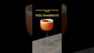 Yuzu shakerato | yuzu, red aperitivo, yuzu sake | #shorts #cocktail