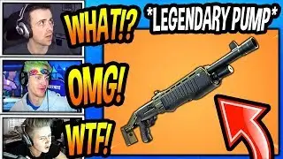 STREAMERS REACT TO *NEW* LEGENDARY PUMP SHOTGUN! (SPAS-12) Fortnite EPIC & FUNNY Moments