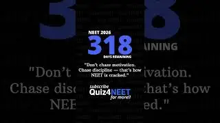 NEET 2026 - Only 318 Days Left! Start Now or Regret Later 💥 | Daily Motivation for NEET Aspirants 🚀