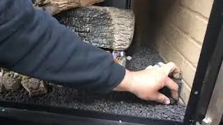 How to light your gas log pilot light.
