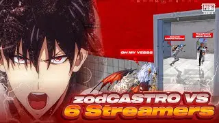 zodCASTRO VS 6 Streamers💥ARBI Girls Squad Called me H@cker & Reported me😭PUBG Mobile