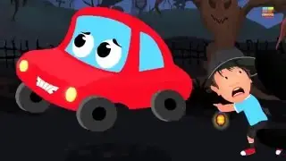 Little Red Car In The Scary Woods | Car Rhymes And Songs For Children