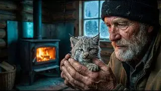 70-Year-Old Man Finds an Abandoned Lynx Kitten in a Blizzard ❄️🌪️