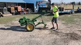 Bolens Huski Gardener Garden Tractor (1945) First run and drive