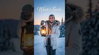 A Winter Smile Holding Light at Dusk ❄️🕯️ #TheVisualLiteracyLab