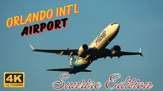 #4K SUNRISE ACTION | ORLANDO INT'L AIRPORT |  #aviation #new #plane #best #popular #airport