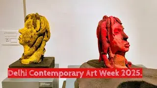Opening night of Delhi contemporary art week, at Bikaner house 
