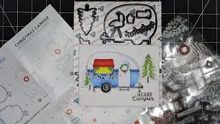 Diamond Press Holiday Merry Camper Stamps and Dies Review Tutorial! Just Darling and Fun!