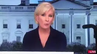 Mika Brzezinski reading the teleprompter realizes 