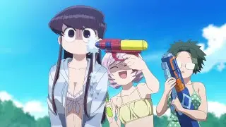 Komi Can't Communicate (Dub) - water gun fight