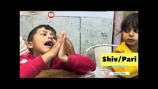 My son Shiv and daughter Pari make funny face while eating food, 😜😂🍽️