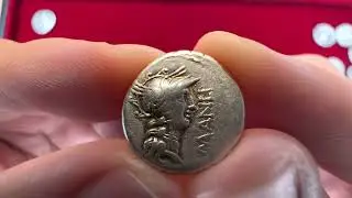 Ancient Roman Republican silver denarius coin of Sulla