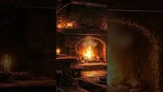 WINTER HEARTH TAVERN 🔥❄️ | Medieval Tavern Ambience #shorts  #bardcore #medievaltavern #dndambience