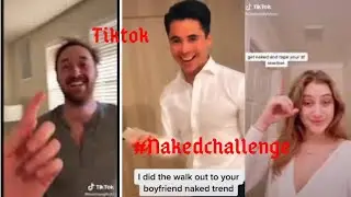 TIKTOK : WALKING IN NAKED WHILE BOYFRIEND IS PLAYING VIDEO GAMES trend compilation  #NakedChallenge