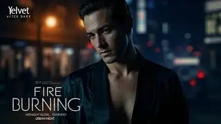 Fire Burning: A Midnight Serenade Under Neon Skies