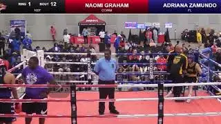 ADRIANA Z. AT GOLDEN GLOVES NATIONAL. Fighting Olympian Fighter Naomi Graham.