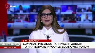 President El-Sisi arrives in Zurich for World Economic Forum