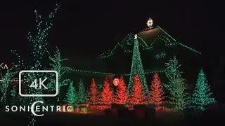 Christmas Lights & Holiday Symphony Music | 4K Holiday Classroom Visual | Produced by SoniCentric