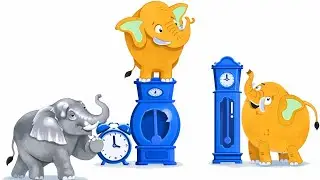 Color elephants 🐘 Hickory dickry dockk song 88 | Honey Nursery Rhymes & kids songs.