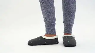 House Of Slippers Homeys DELPHINE Ladies Spot Slippers Grey/Blue