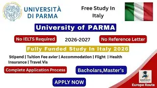 Parma University Italy, Admissions 2026, Master & Bachelor Programs| Application Process, No IELTS