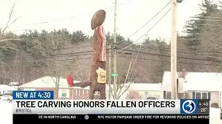 Tree carving honors fallen officers in Bristol