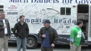 Governor Mitch Daniels takes final trip in RV One