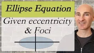 Ellipse Equation Given Eccentricity and Foci