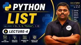 Python List Tutorial for Beginners | Complete List in Python (Indexing, Slicing & Methods) | L-4