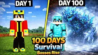 I Challenged the ICE BOSS After 100 Days In Bosses Rise #Minecraft