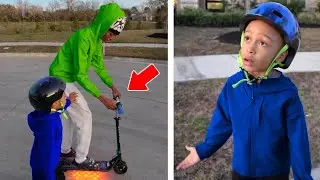 Bully Takes LITTLE Boys New Electric Scooter, He Didn't Expect This To Happen!
