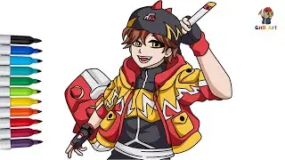 Cara Menggambar Boboiboy Gentar - Boboiboy Terbaru - Boboiboy Komik