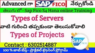 Types of Servers and Projects in SAP FICO S/4HANA - BY LOKESH