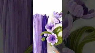Orchid Tutorial 💜 #simpleflowermaking #orchid #tutorial #pipecleanercrafts #fuzzywire #easycraft