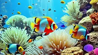 Mesmerizing 4K Aquarium 🌊 Relaxing Music For Deep Sleep and Stress Relief - Tropical Fish Kingdom