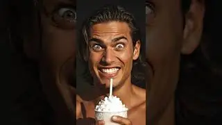 Milkshake BRAIN FREEZE Face! 🥶😂 #ASMR